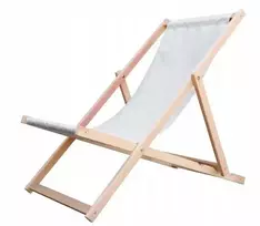 Meblo-styl baltas medinis gultas terasai, patogus, sulankstomas, reguliuojamas
