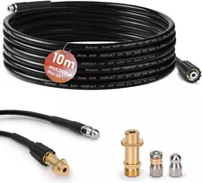 Žarnos vamzdžių valymui 10m, M22 adapteris, purkštukai, 240 bar