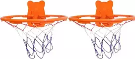 Krepšinio lankas su tinkleliu, 30 cm krepšinio stovas, nešiojamas tylus krepšinio lankas, su stipria adhezija, skirtas namams, tylus krepšinis, mokyklų kiemams, sporto salėms, 2 vnt.