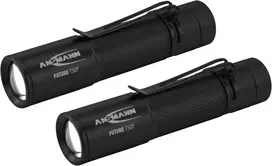 Ansmann T50f led aliumininis žibintuvėlis su nuolat reguliuojamu fokusavimu, įskaitant 1x aa bateriją (2 vnt.)