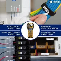 Brady M210 nešiojamas etikečių spausdintuvas - etikečių spausdinimo įrenginys ir nešiojamas etikečių spausdintuvas - etikečių spausdintuvas, skirtas etiketėms - komplekte 1 etiketės kasetė - pakeičia Bmp21-plus