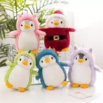 Minkštas pliušinis pingvinas, 20 cm, žalias