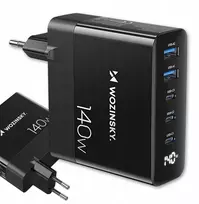 Wozinsky usb greitasis sieninis įkroviklis gan galingas maitinimo šaltinis 5 prievadai 140w