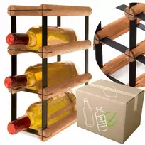 Stovas vyno buteliams, metalinis, 1-3 buteliams, loft stiliaus