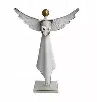 Angel metalinė dekoracija baltas angelas kalėdinė dekoracija