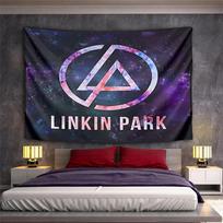 Linkin Park Nebula Logo Tapestry Wall Hanging Retro Rock Decor for Bedroom Living Room Dorm Room Fan Gift 100x150cm(39x59in)