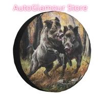 Custom Wild Animal Boar Spare Tire Cover for Toyota Land Cruiser Prado 4WD 4x4 RV Car Wheel Protectors 14  15  16  17  Inch 16inch