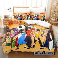 3D Print Anime Ranma 12 Bedding Set Boys Girls Twin Queen King Size Duvet Cover Pillowcase Bed boys Adult Home Textileextile 70x133cm 2pcs