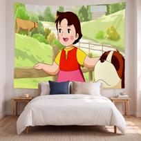 Heidi (5) Meno kūrinio sieninis gobelenas namų miegamojo svetainės dekoravimui Puiki dovanos idėja 130cmx150cm