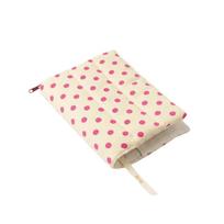 Korean Style Quilted Polka Dot Book Protector Soft Stripe Fabric Book Cover Reusable Lightweight Diary Book Jacket Journals