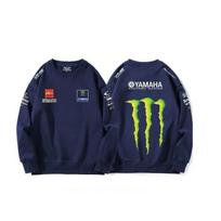 Men's Monster Energy Racing Sweatshirt Casual Long Sleeve Crew Neck Pullover Motocross Streetwear Loose Fit Tops 5XL black