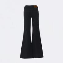 1 color/American Spice Girl Low Waist Autumn No Legs Versatile Skinny Elastic Flared Pants Jeans Women M white