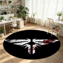 The Last Of Us Printed Round Crystal Velvet Rug Soft Non Slip Floor Carpet For Bedroom Holiday Gift 150cmx150cm