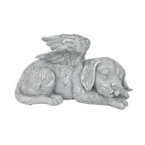 Angel Cat Dog Resin Art Figurine With Elegant Design For Garden Decor Gift For Animal Lovers Dog gray