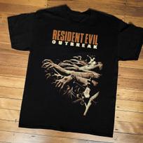 Resident Evil Outbreak 2003 PS2 T-Shirt Retro Vintage Graphic Tee S-5XL S brown