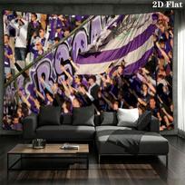 RSC Anderlecht Sieninė gobelenas, estetiška spausdinta audinio antklodė, tinkama miegamajam, svetainei ir namų dekoravimui. 100cm x 150cm