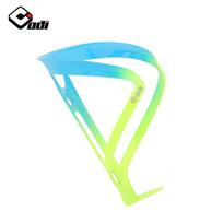 ODI Mountain Bike Water Bottle Cage Ultra Light Aluminum Alloy Bicycle Drink Holder Cycling Gear Blue Yellow Gradient with Clip Screw