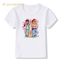 Funny hot subway surfers games girls graphic t shirts Children clothing boy cartoon t shirt kids clothes boys summer top t-shirt 150 white