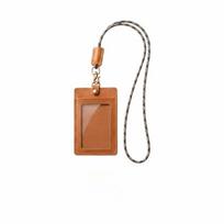 Vintage Waxed Work ID Card Cover Premium Leather Access Control Card Holder  Student