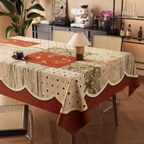 Vintage Tablecloth: Waterproof, Grease-Resistant, No-Wash, Heat-Resistant Table Mat—Maillard Light Luxury Coffee Tablecloth 60*120cm