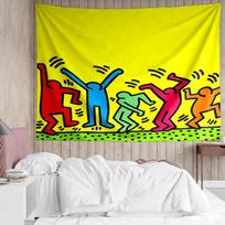Keith Haring Ascending2 Tapestry for Bedroom Aesthetic Classroom Tapestries Wall Hanging for Living Room Dorm Office,Ideal Creative Gift 150cmx200cm