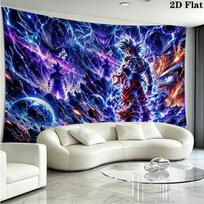 Goku Anime Sieninė gobelenas Estetiškas sienos kabinamas Spausdintas audinio pledas Dekoratyviniai gobelenai Miegamojo svetainės Namų dekoravimui 180cm x 230cm