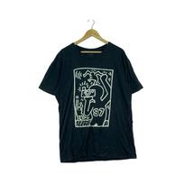 Vintage KEITH HARING Graphic Tee Shirt Pop Art Camera Print Licensed 3XL black