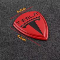 Decorative Sticker Car Decal Metal Shield S Logo For Tesla Model X S Y, Car Badge Tail Badge Fender Emblem