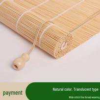 Japanese-Style Bamboo Roller Blinds: Hand-Pulled, Light-Blocking Curtains for Doors and Tea Ceremony Partitions Extra Lacquer +10 Yuan/sqm