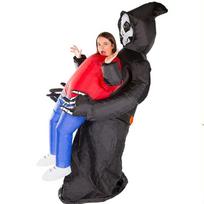 Ateivio apsikabinęs žmogų pripučiamas kostiumas Juokingas karnavalinis kostiumas Helovynui Cosplay  Adult raudona