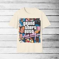 Unisex Cotton T-shirt Unisex Gaming shirt GTA Vice City / Softstyle Tshirt S white