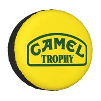 1Pcs Car Style PU Leather Spare Tire Cover Camel Trophy  For Suzuki Jimny Mitsubishi Kia Honda Toyota Jeep Tyre Wheel Covers 15inch