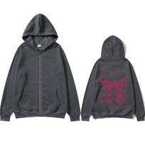 Game Bloodborne Fear The Old Blood Graphic Zipper Hoodie Horror Hunter Zip Up Jacket Men Women Vintage Oversized Zip Up Hoodies XL black