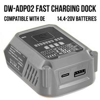 100W Fast Charging Station for Makita/DL/Milwaukee/Bosch 18V/20V Batteries Portable Power Inverter with USB Type-C Port Charging