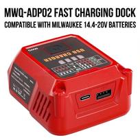 100W Fast Charging Station for Makita/DL/Milwaukee/Bosch 18V/20V Batteries Portable Power Inverter with USB Type-C Port Charging