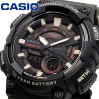 CASIO World Watch, Time, Simple, Men's AEQ-110W-3AV