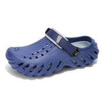Clogs Wear‑Resistant Non‑Slip House Shoes, Cushion Heel Flat Eva Footbed Slippers, Toe Plush Ventilated Thick Sole Men'S Summer 44 gray