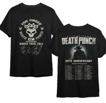 Five Finger Death Punch 20th Anniversary Tour 2026 Unisex T-shirt XXXXL gray