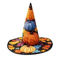 Halloween Witch Hat with 3D Digital Print, Party Costume Accessory One Size
