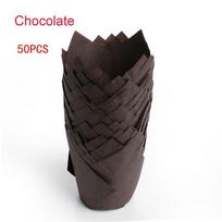 50pcs Wedding Bakeware Grease-proof Baking Paper Cupcake Liner Wrapper Muffin Cup 50PCS šokoladas