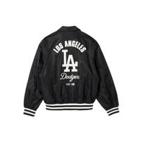New Era MLB SS24 Los Angeles Dodgers Back Logo Zip Long Sleeve Jacket Unisex jackets Black 14179180 M black