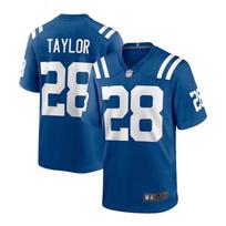 Indianapolis Colts 28 Taylor Mens Football Jersey Blue White Retro S-3XL S