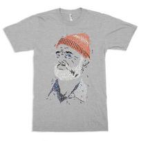 The Life Aquatic with Steve Zissou Art T-Shirt, Wes Anderson Movie Shirt, Men's and Women's Sizes 3XL gray