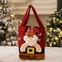 Santa Christmas Present Bags Elk Candy Bags Sweet Gift Plush Bag  Home Decoration A