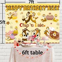 24. Chip and Dale Personalised Custom Banner Backdrop Party Decor Birthday Gift 59x51.1inch/150*130cm