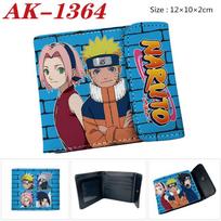 Naruto Shippuden Wallet PU Leather Bi-Fold Snap Anime Card Holder Short Purse 1pcs 10×12×2cm