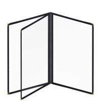 Foldable PVC Transparent Menu Cover A4 Metal Corners Menus Price Display Book Protective Various Types Loose Leaf Binder Kitchen
