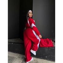 2026 Womens Colorblock Windbreaker Set With High-Waist Drawstring Pants Long Sleeve Hoodie Jacket Casual Trousers XL