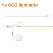 COB LED Strip Light Under Cabinet Collection Display Bookcase Wardrobe Closet Lamp Tape Penetrable Wood Dimmable Touch Sensor