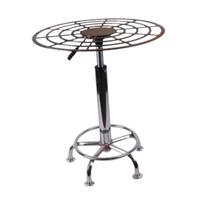 Rotating Spray Paint Rack Lifting Painting Table Movable Stainless Steel for Product Packaging gray
